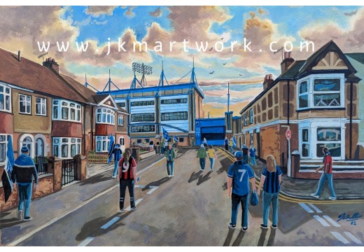 Priestfield Stadium 'Going to the Match' Fine Art Print - Gillingham FC Priestfield Stadium 'Going to the Match' Fine Art Print - Gillingham FC